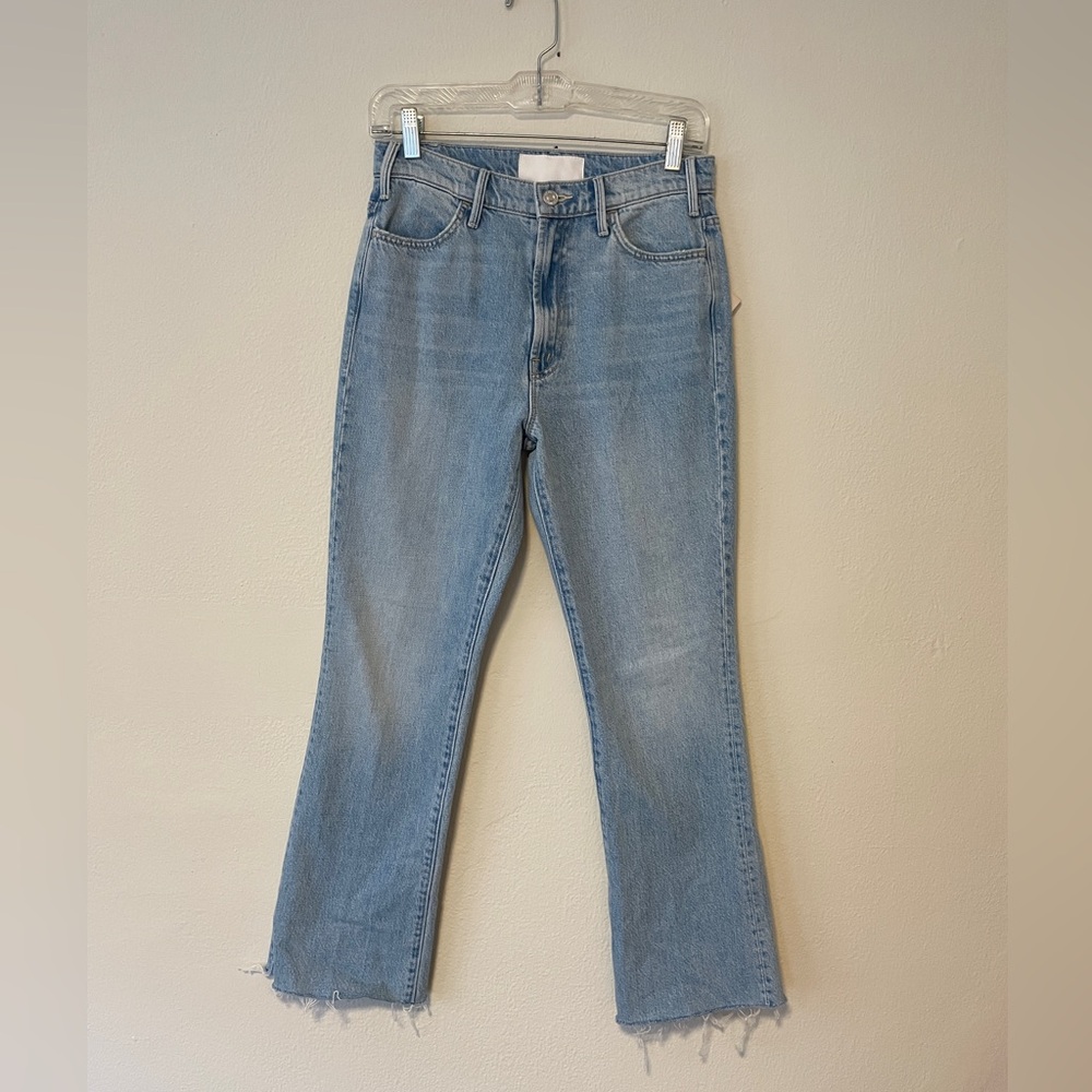 NWT Mother denim Hustler ankle fray size 26 light wash high rise jeans size 4